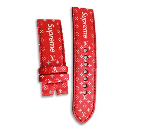 supreme lv apple watch band